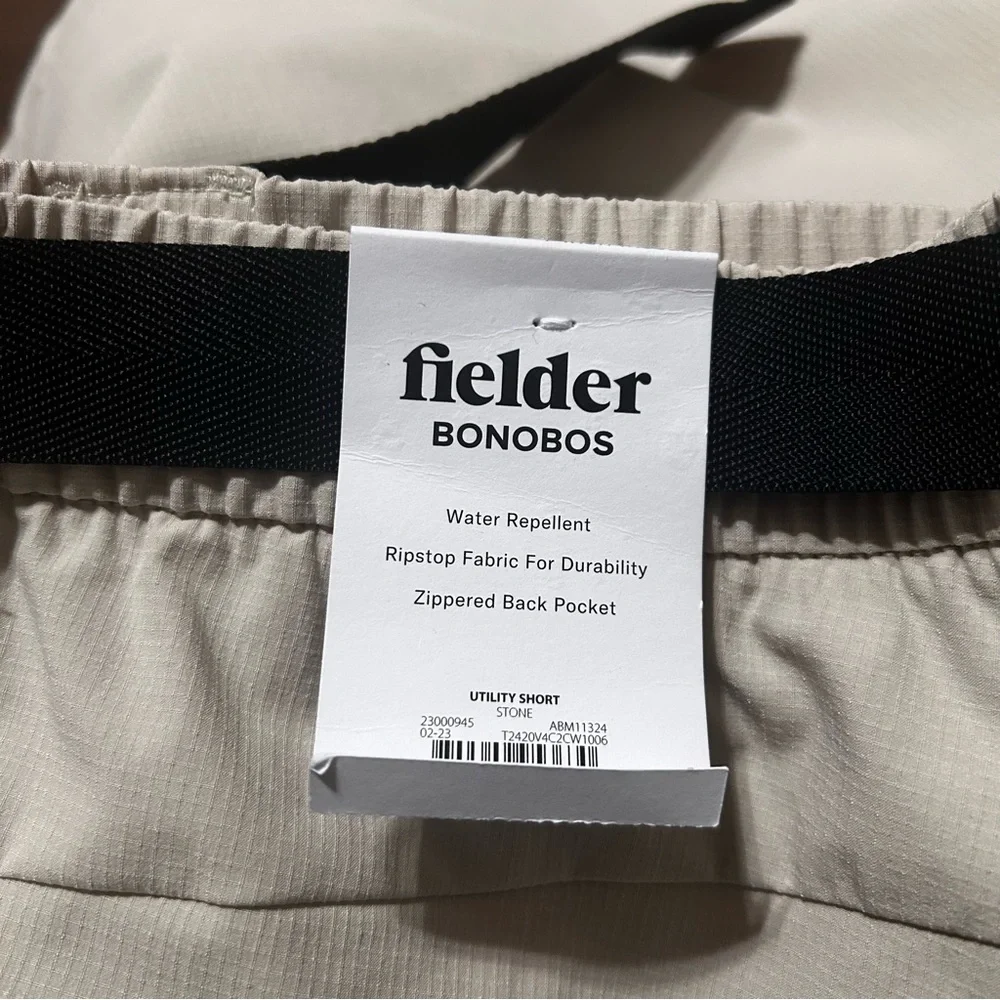 Bonobos Fielder XXL Men’s Utility Shorts 7” Inseam Beige Cream Belt Cargo Pocket